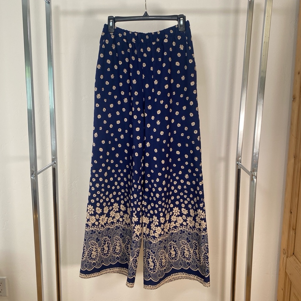 Bohemian Wide Leg Blu Pepper Pants